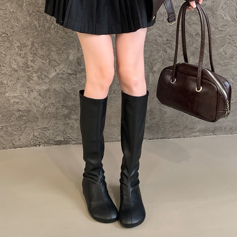 Design Long Mango Toe Flat Bottom Stretch 2 Boots