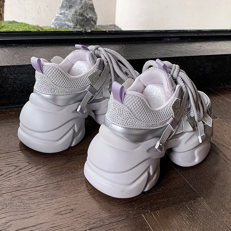 Women's Authentic Clunky Slimming Platform Leisure Sneakers