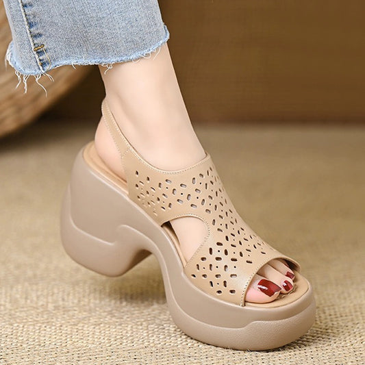 Women's Roman Style Soft Comfortable Out Fashion Strap Platform Sandals
