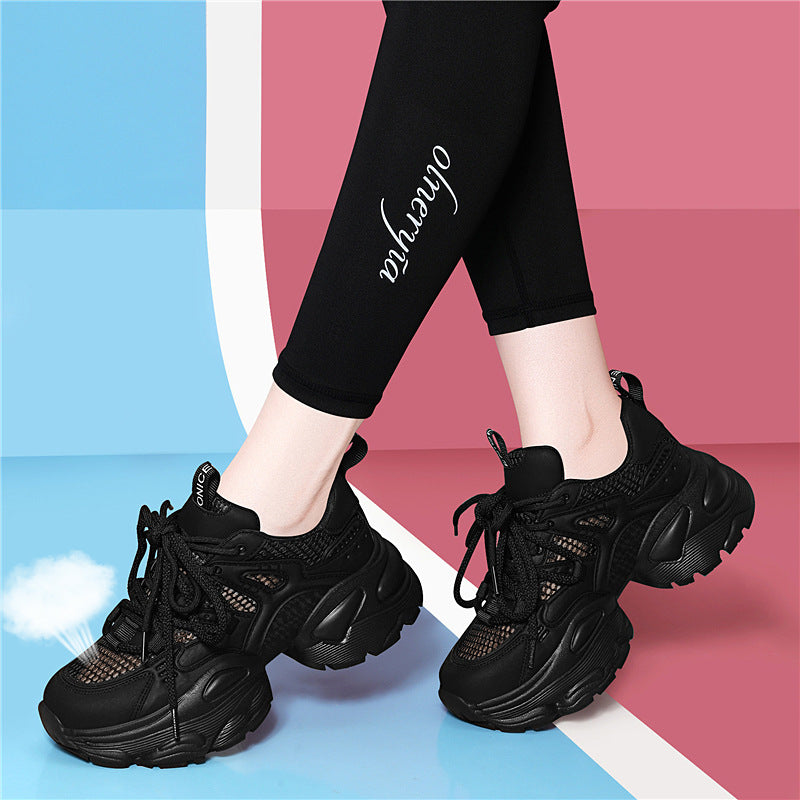 Women's Rabbit Sports Dad Genuine Platform Flat Casual Shoes