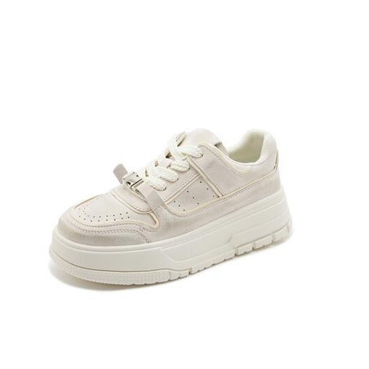 Women's White Platform Autumn Versatile Breathable Stylish Casual Shoes