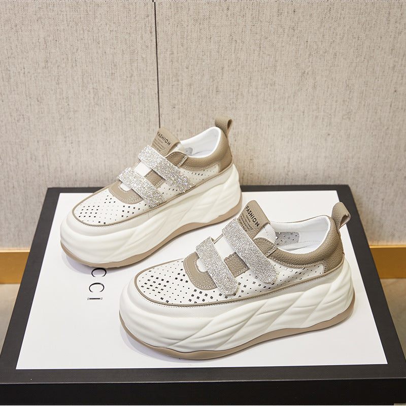 Women's Trendy Simple White Breathable Single-layer Fashionable Casual Shoes