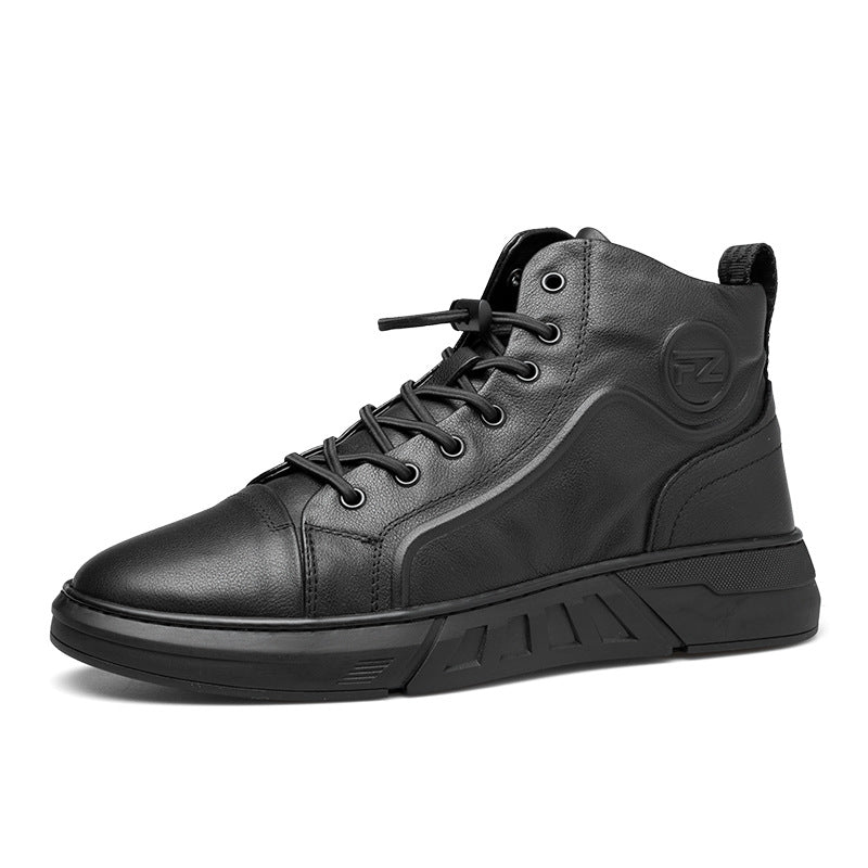 Men's Martin Bootie British Side Zipper Fleece-lined Boots