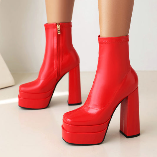 Women's Plus Size Thick Bottom Chunky Small Heels