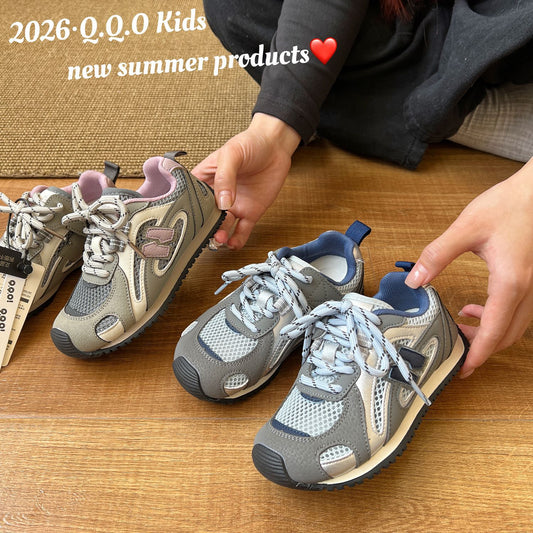 Children's Summer Classic Retro Boys Breathable Single Mesh Soft Children's Sports Shoes