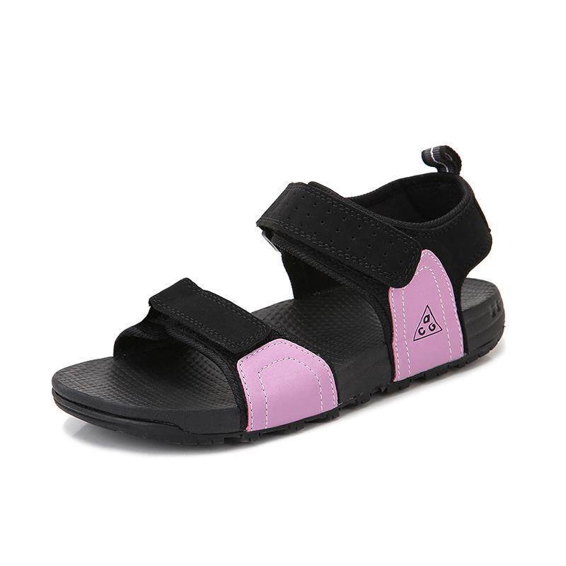Women's Moms Summer Soft Bottom Flat Grandma Vietnam Large Size Velcro High Heeled Sandals