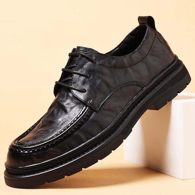 Men's Business British Style Thick-soled Grip Pattern Sneakers