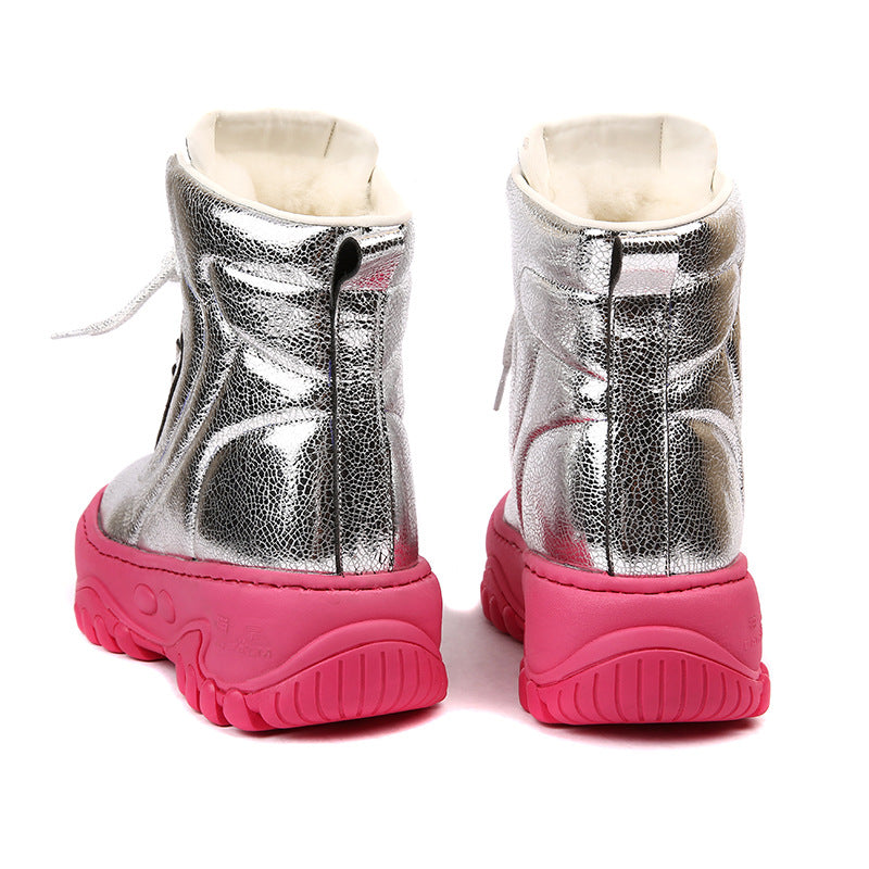 Women's Cold Protection Fleece Thick Warm Platform Cotton Snow Boots
