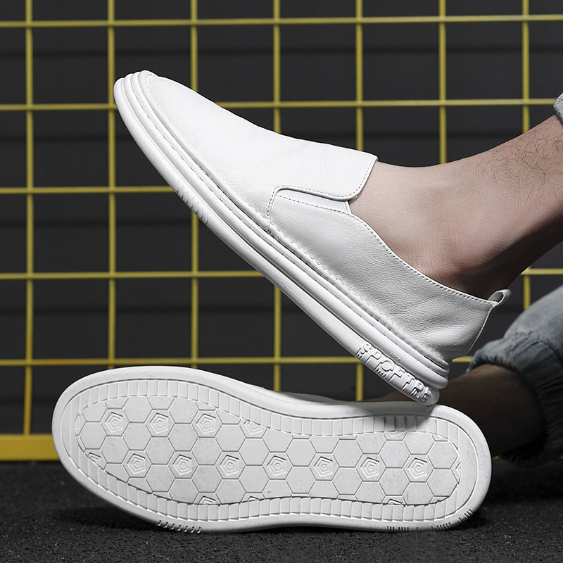 Men's Authentic Slip-on White Genuine Soft Bottom Men's Board Shoes