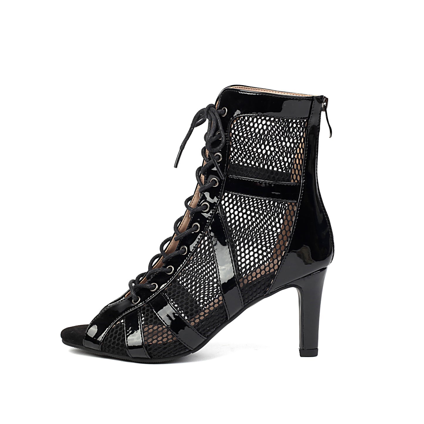 Women's Black Jazz Dancing Short Dance Soft Bottom High Heeled Sandals