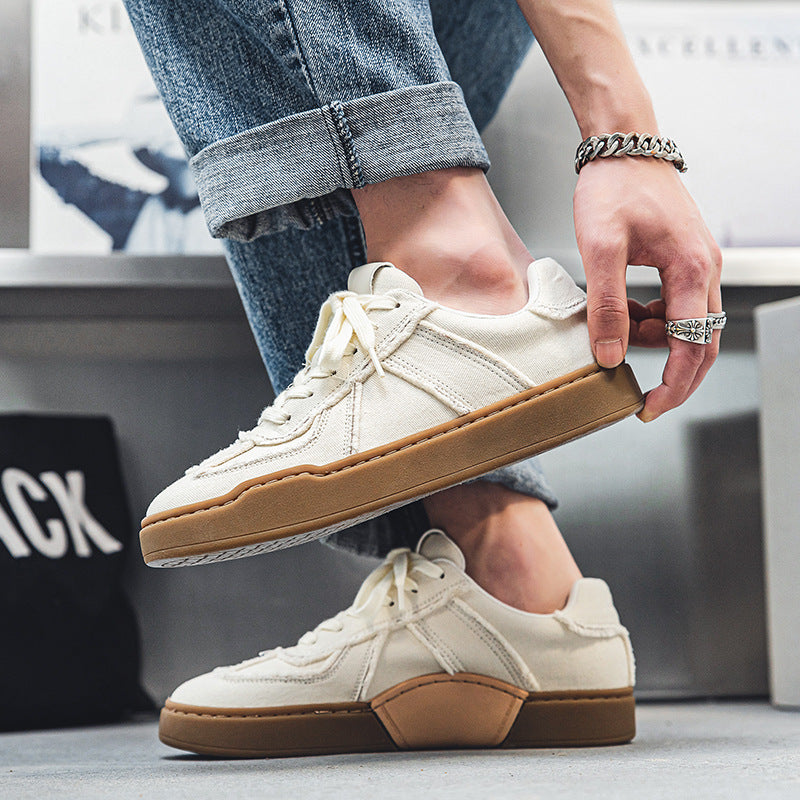 Men's Summer Low Top White Sports Training Men's Board Shoes