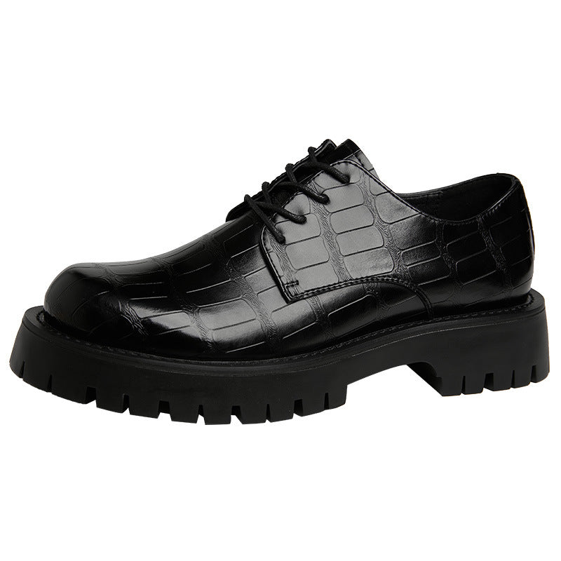 Men's Formal Wear Increased Hair Stylist Big Leather Shoes