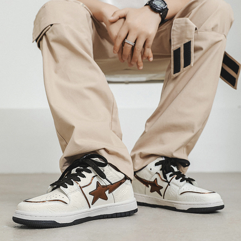 Men's Summer Couple Versatile Breathable White Stylish Sneakers