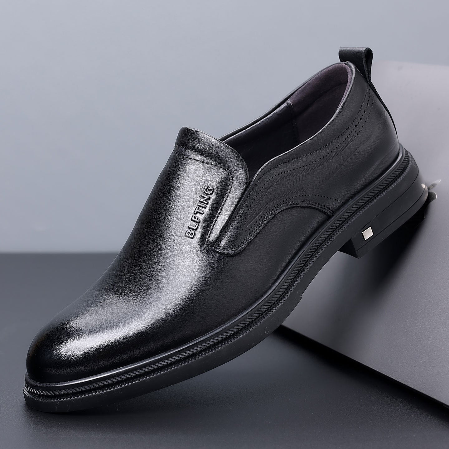 Men's Spring Formal Genuine British Breathable High-grade Derby Men's Business Leather Shoes