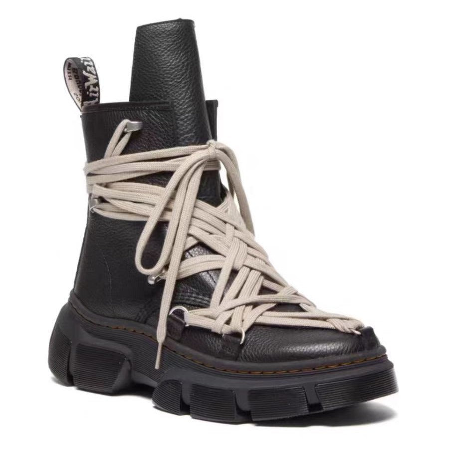 Men's Genuine High Version Popular Handsome Dark Style Sneakers