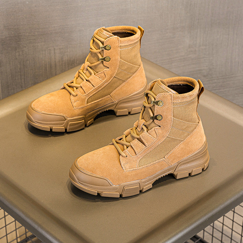 Women's Fashion Winter Versatile Short British Style Women's Leather Boots