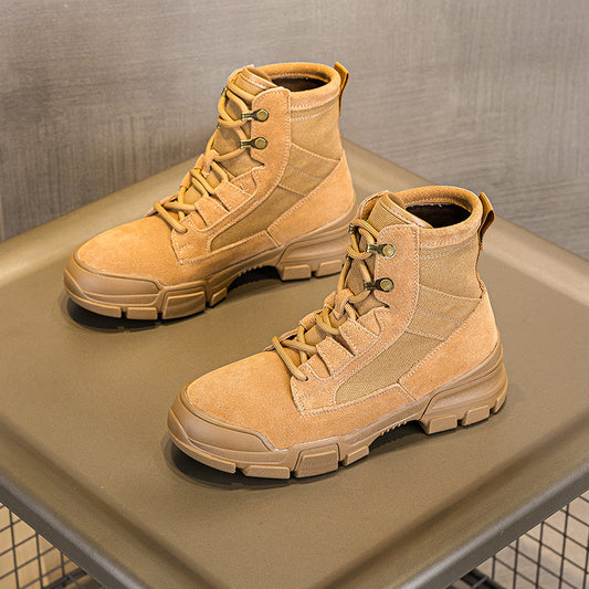 Women's Fashion Winter Versatile Short British Style Women's Leather Boots
