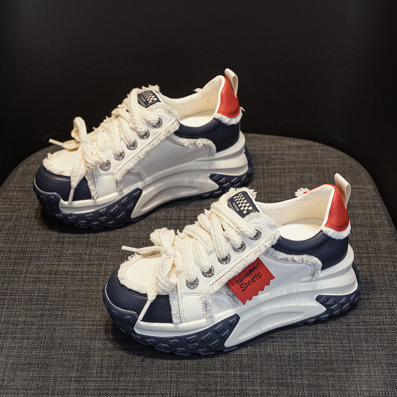 Women's Popular Dad Spring Small Platform Hidden Heels