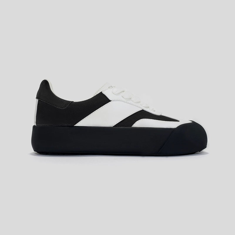 Women's Puffy White Pink German Training Platform Women's Casual Shoes