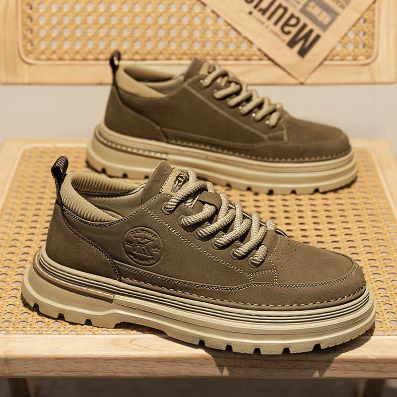 Men's Autumn British Style Fashion Black Sports Cargo Men's Shoes