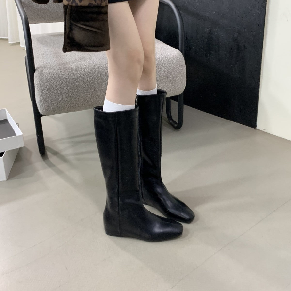 Women's Excluding Tax Height Increasing Insole Long Female Flat Boots