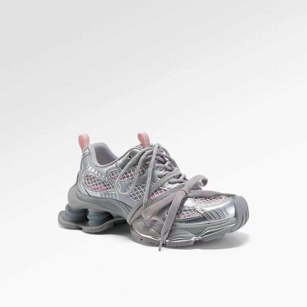 Women's Lin Yun Particle Spring Distressed Platform Casual Shoes