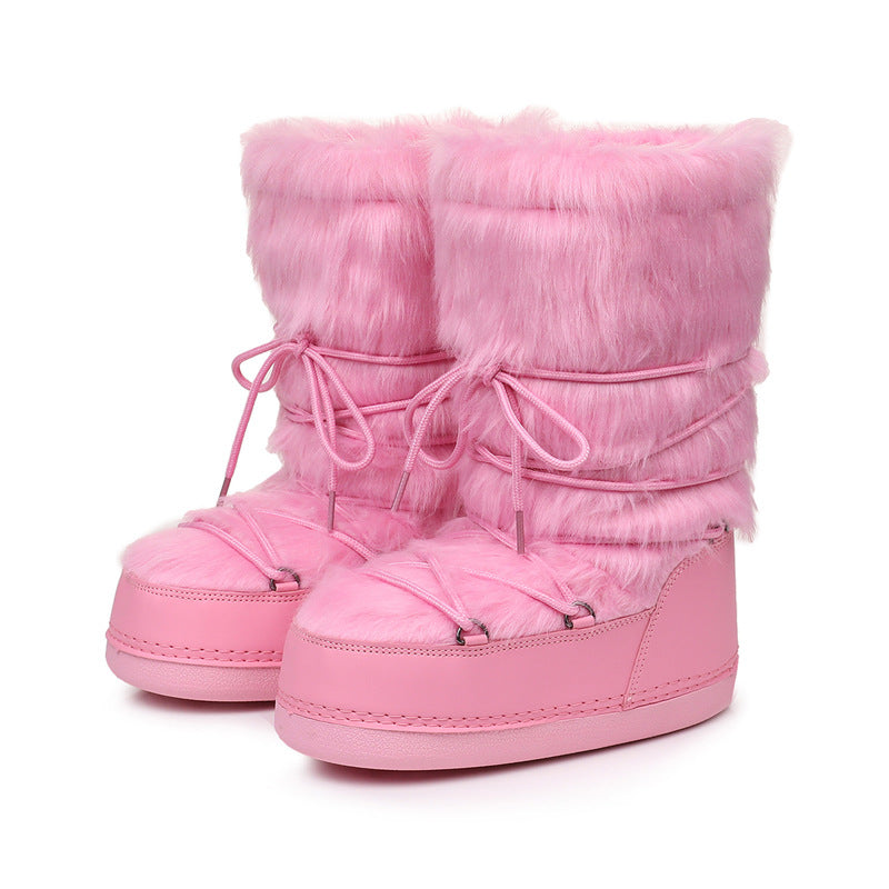 Women's For Winter Thick Bottom Thermal Moon Big Northeast Long Women's Snow Boots