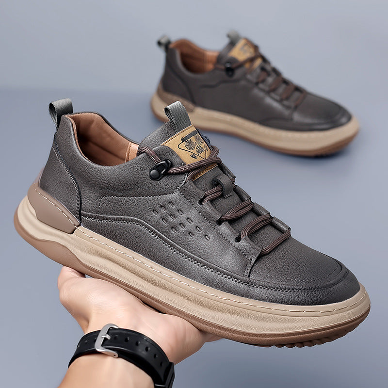 Men's Thick-soled Trend Outdoor Sports Board Leather Shoes