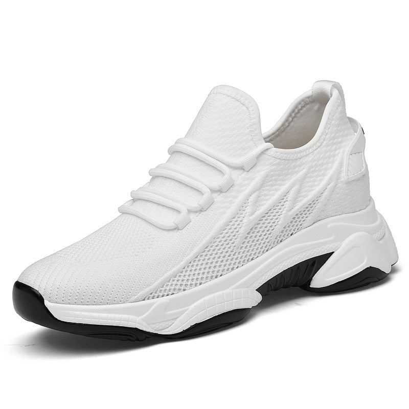 Men's Increasing Insole Breathable Fly Woven Mesh Sneakers