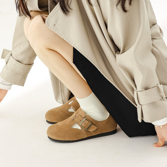 Women's Fleece-lined Thickened Warm Cotton Feeling Genuine Fluffy Women's Shoes