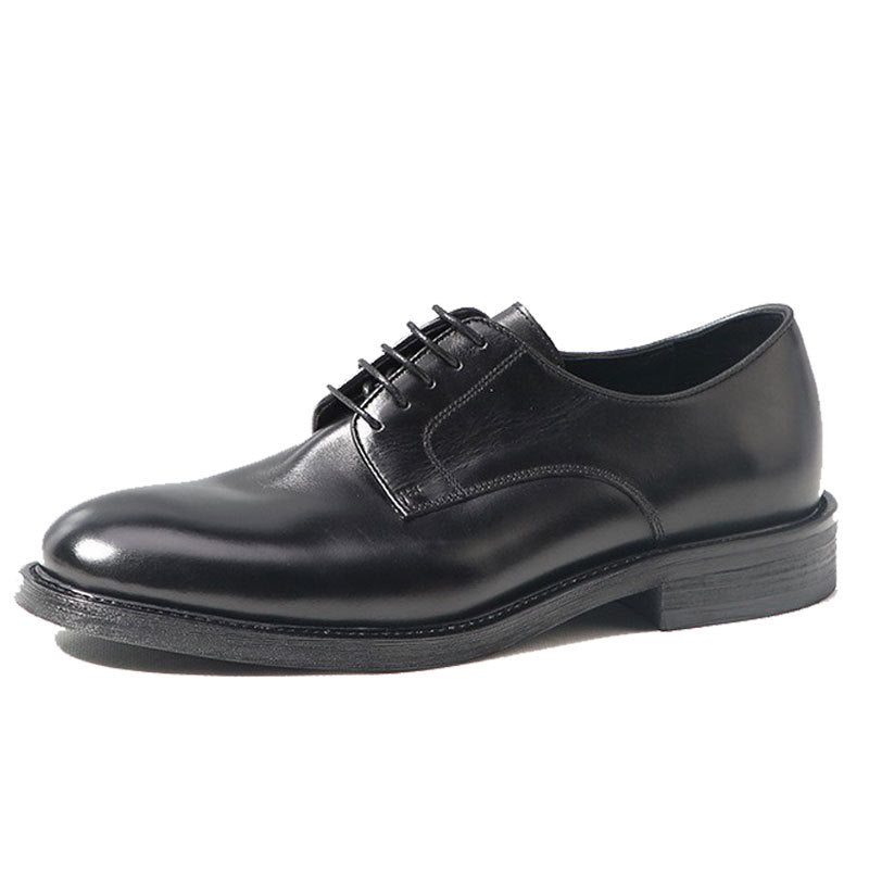 Men's Handmade Formal Round Toe Derby Genuine Soft Bottom Pure Men's Business Leather Shoes