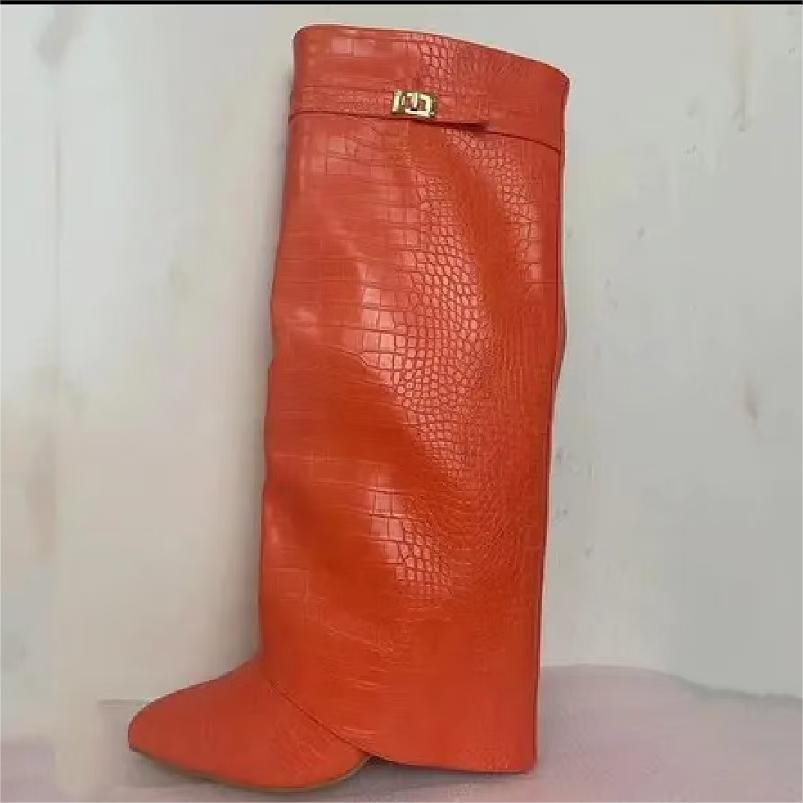Pointed Toe Big Tube Circumference Comfortable Boots