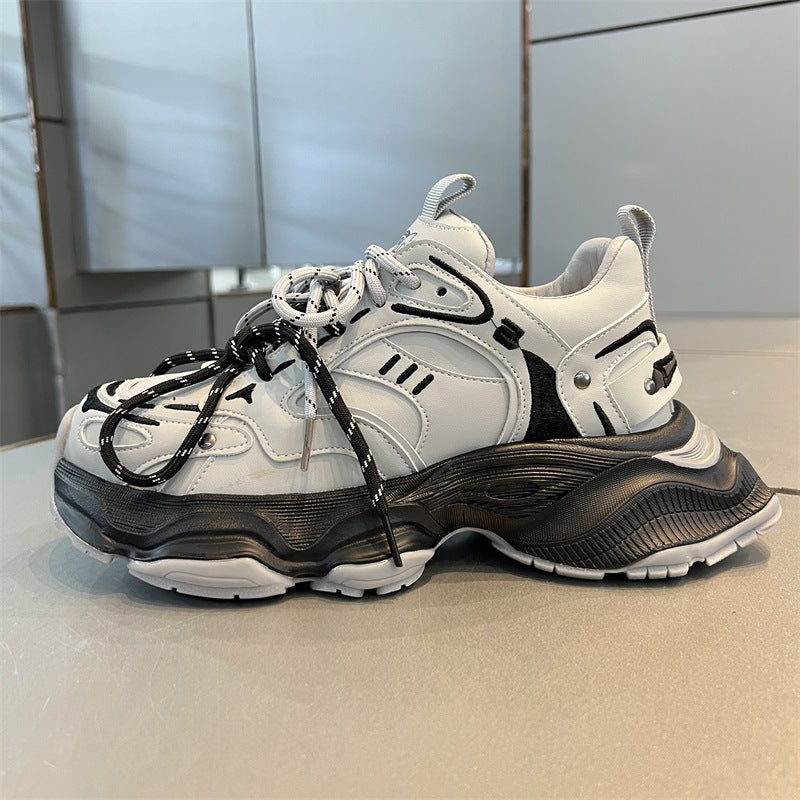 Men's Platform White Surface Increased Fashionable Casual Shoes