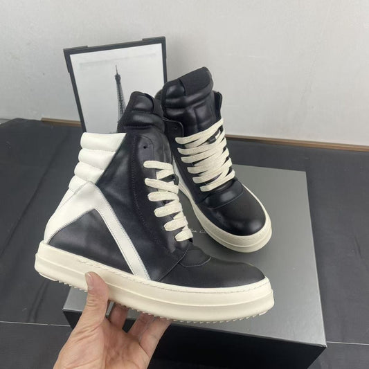 Women's & Men's Winter Sports Board Thick Bottom Inverted Triangle Men's Casual Leather Shoes