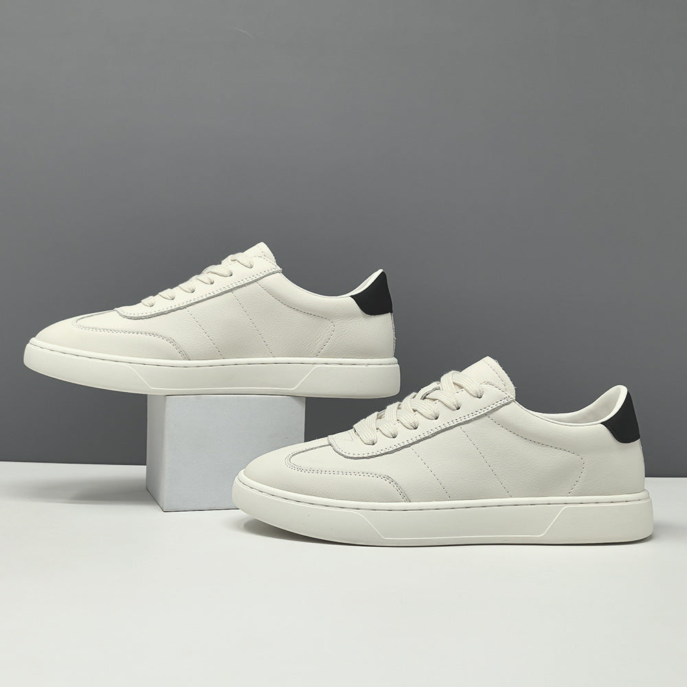 Men's Light Luxury Niche Trendy White Men's Board Shoes