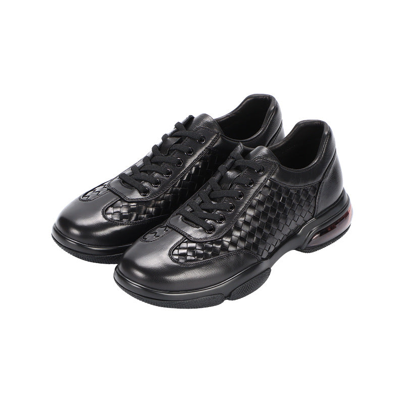 Men's Summer Fashion Sports Shock Absorption Cushion Leather Shoes