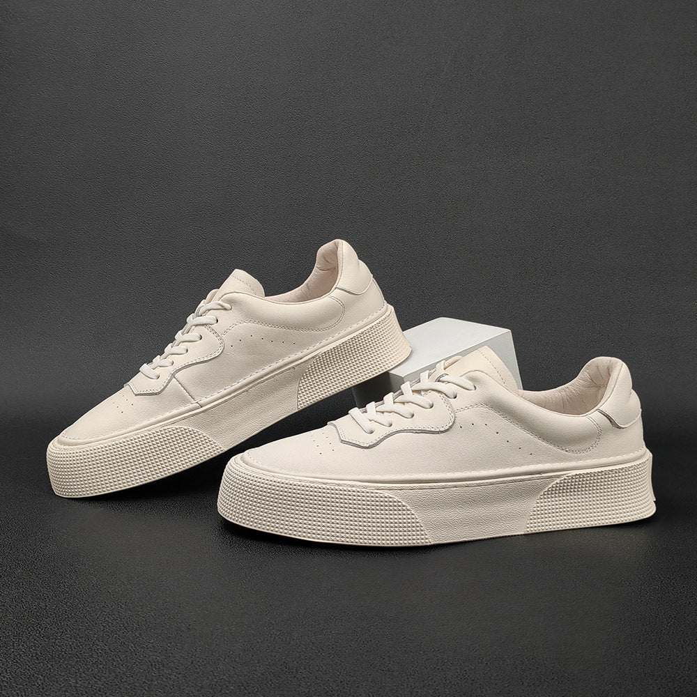 Men's Trendy White Light Luxury Niche Fashion Men's Board Shoes