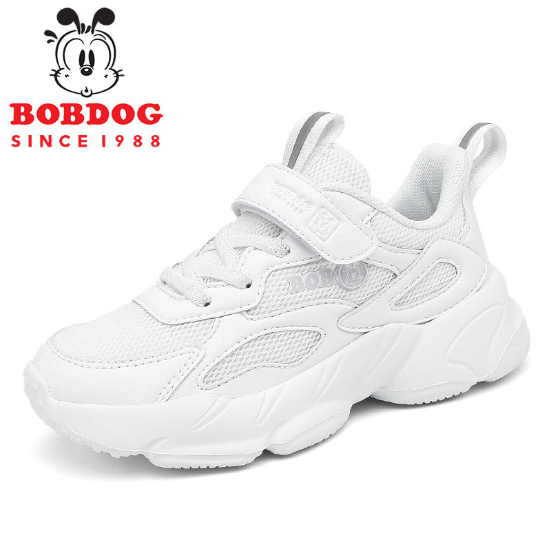 Children's White Surface Medium Big Soft Bottom Kid's Sneakers