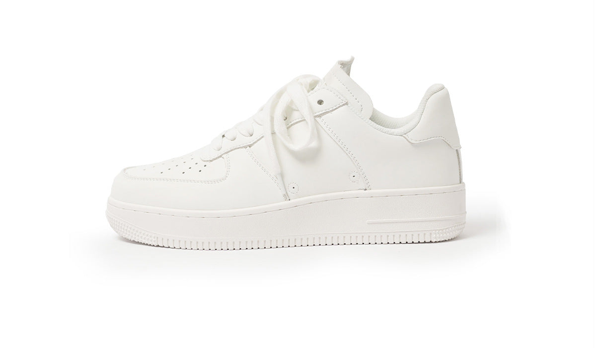 Men's Cowhide Breathable Sports White Trendy Air Sneakers