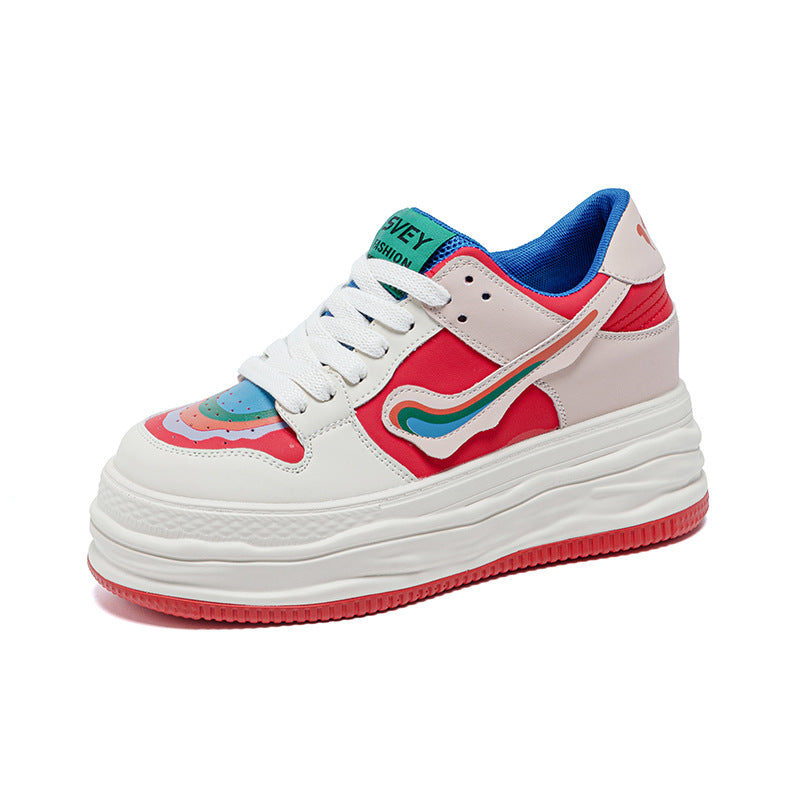 Women's Platform White Height Increasing Pumps Women's Casual Shoes