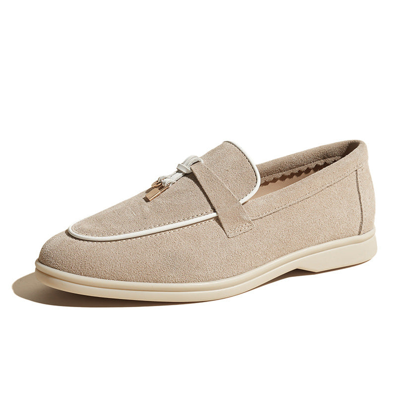 Women's Bottom England Style Comfortable Slip-on With Loafers