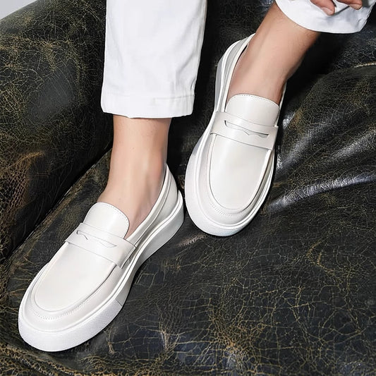 Men's One Pedal Slip On British Style Thick Men's Board Shoes
