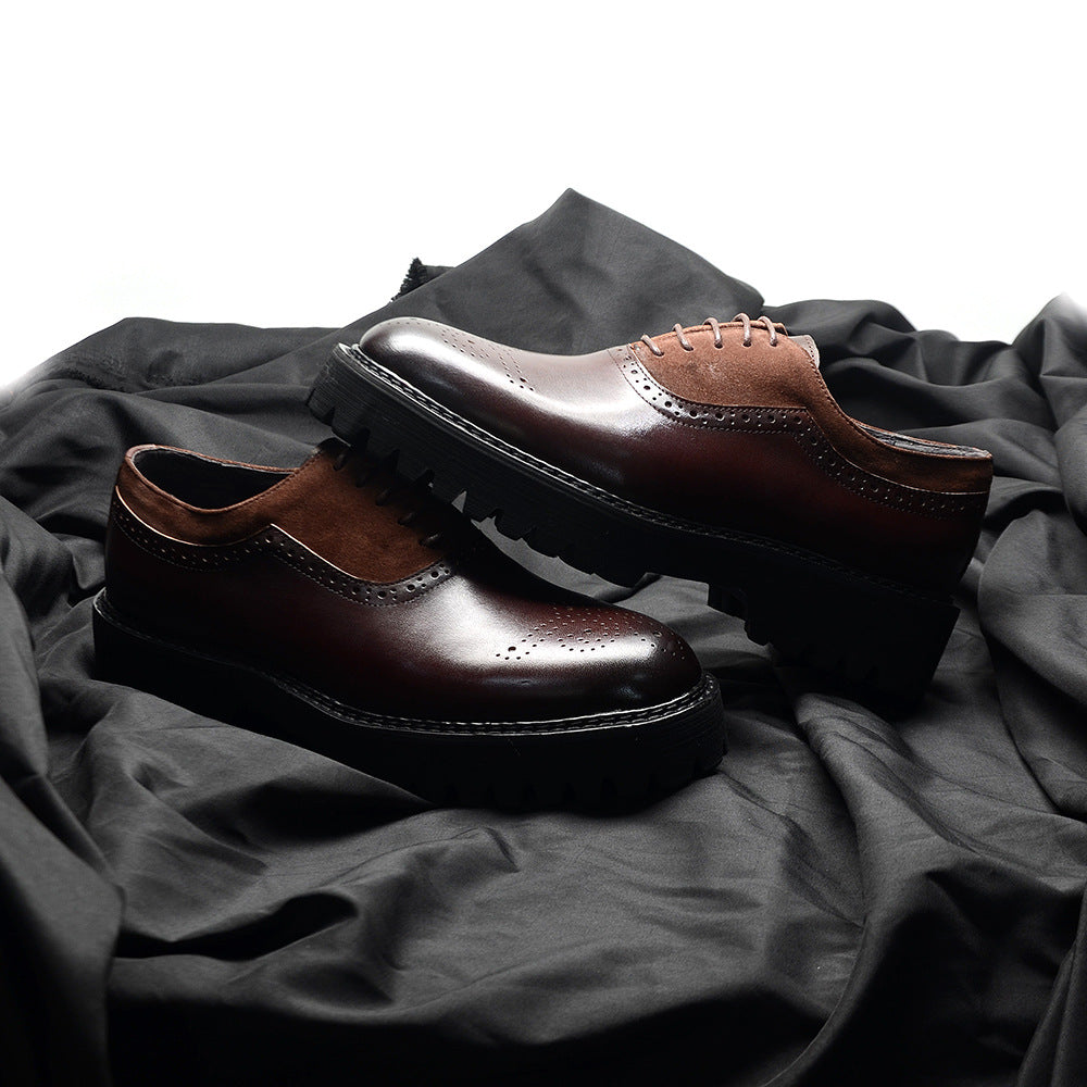 Men's Elegant Top Layer Cowhide Oxford Soft Men's Casual Leather Shoes