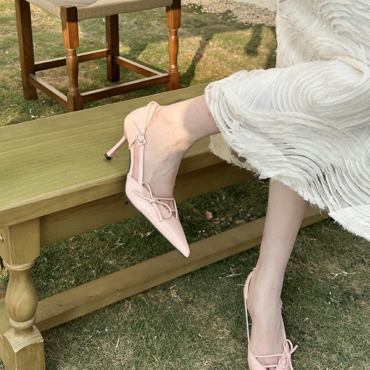 Women's Spring Pointed Toe Stiletto Temperament Slimming French Sexy Women's Fashion Shoes