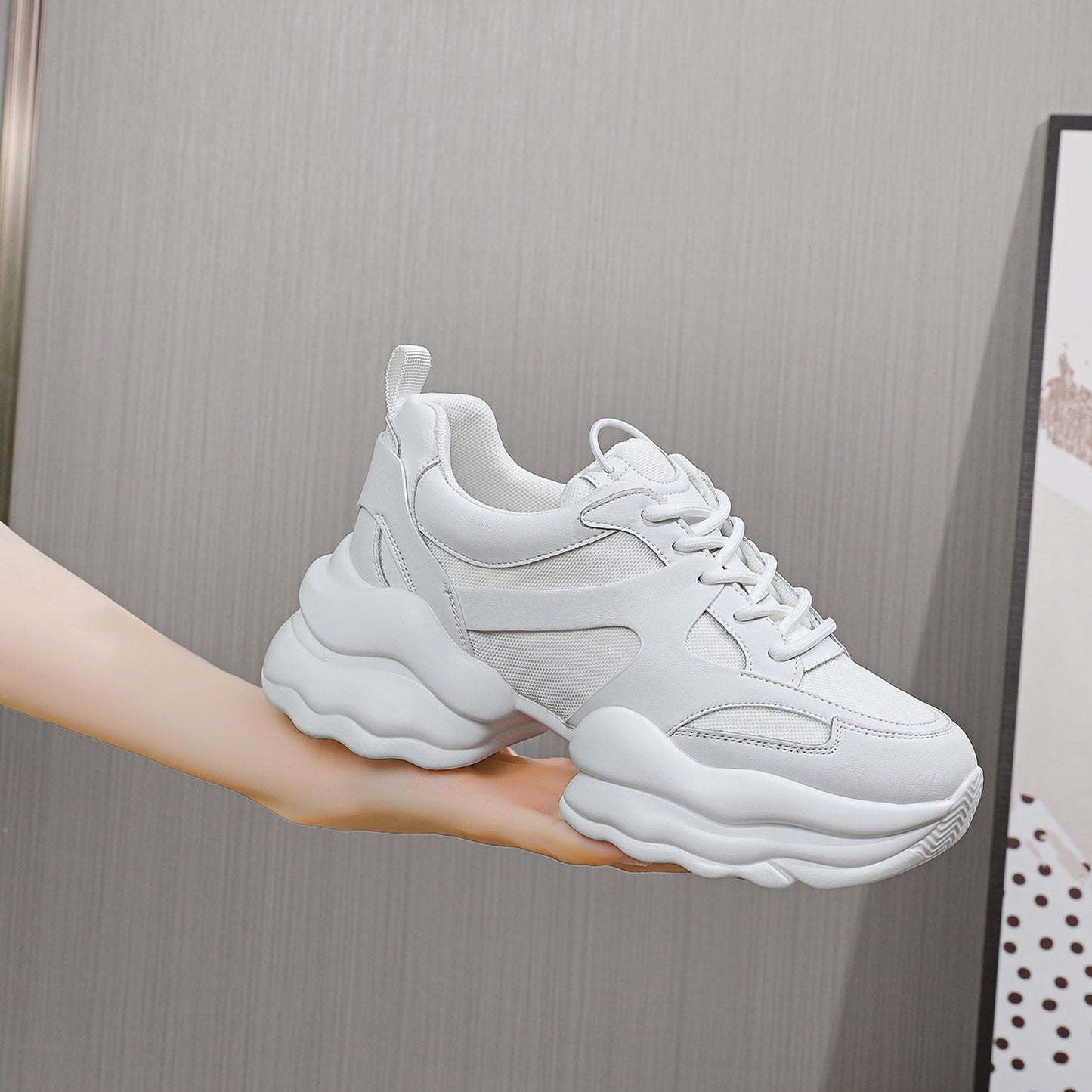 Women's Lu Dad Thick Bottom Breathable Sneakers