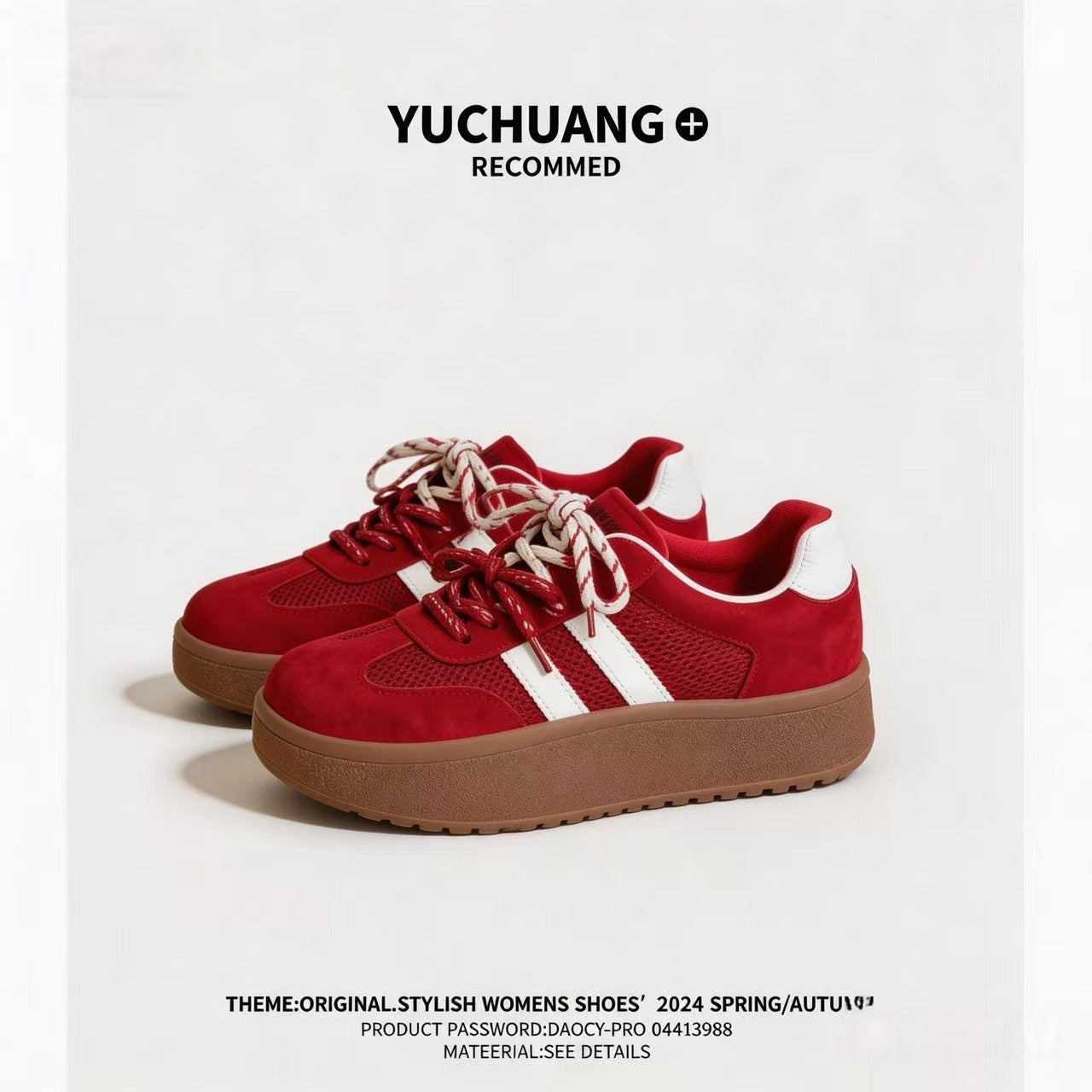 Women's Increasing German Training Spring Thick Bottom Small Breathable Women's Board Shoes
