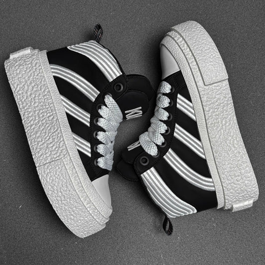 Men's Spring White Thick Sole Height Increasing Sneakers