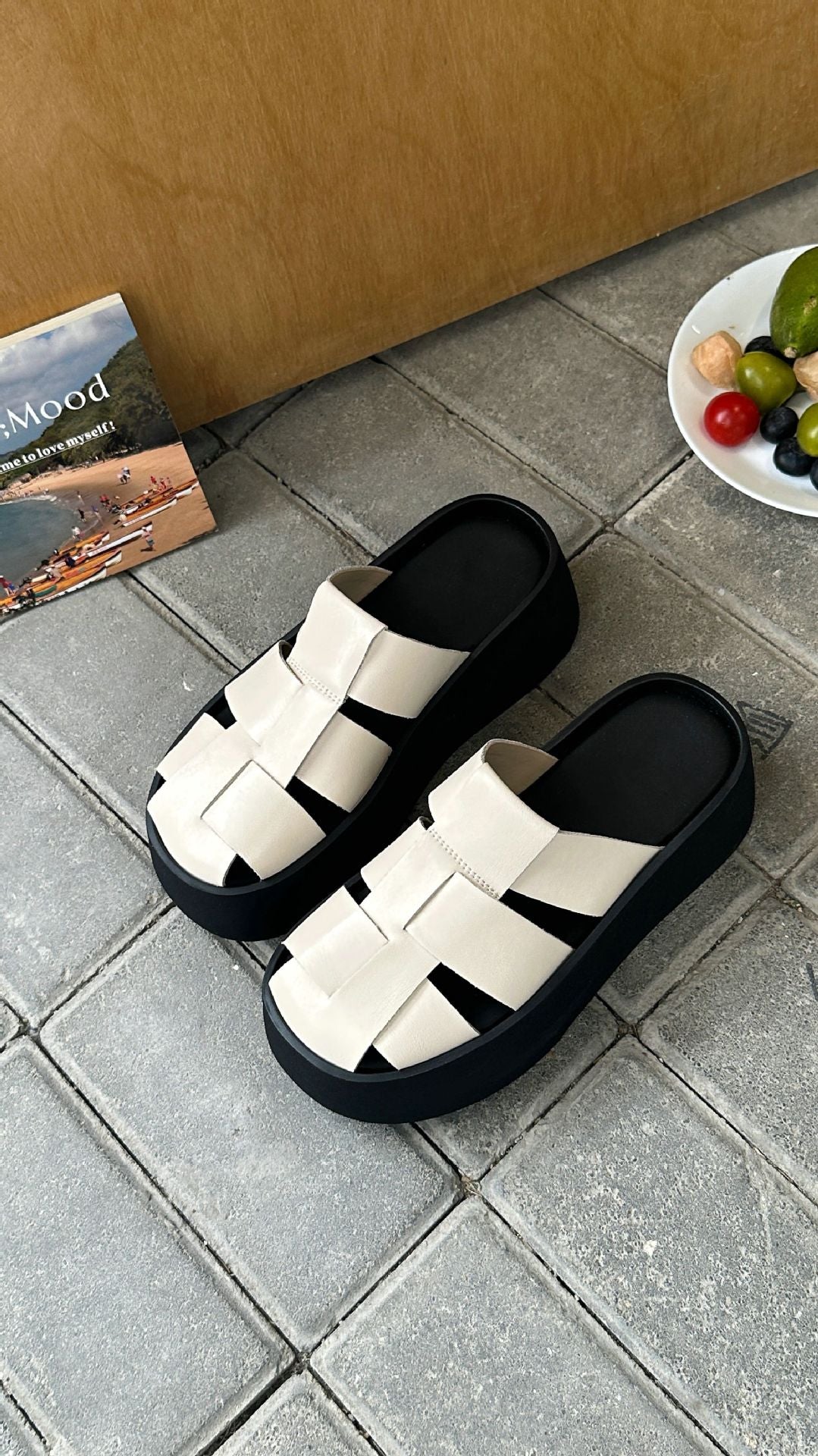 Women's Authentic Toe Box Half Outer Wear Slippers