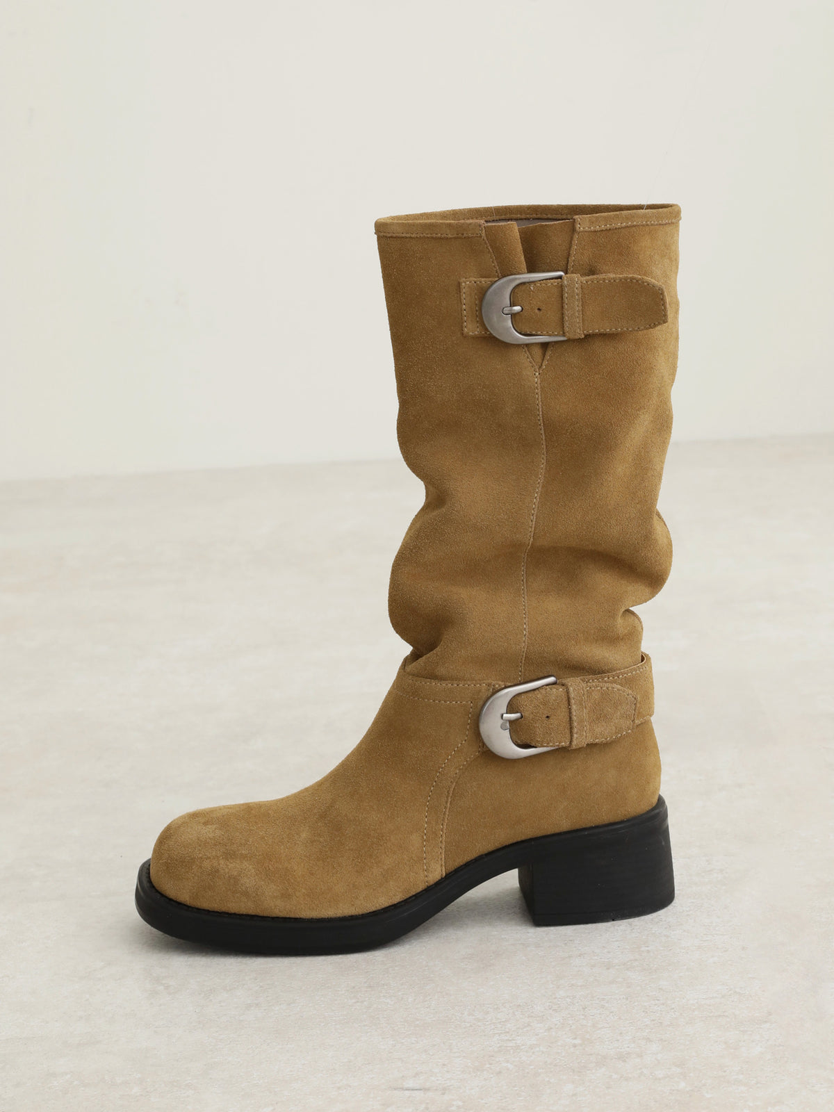 Women's Pile Style Straight Retro Western Cowboy Color Matching Boots