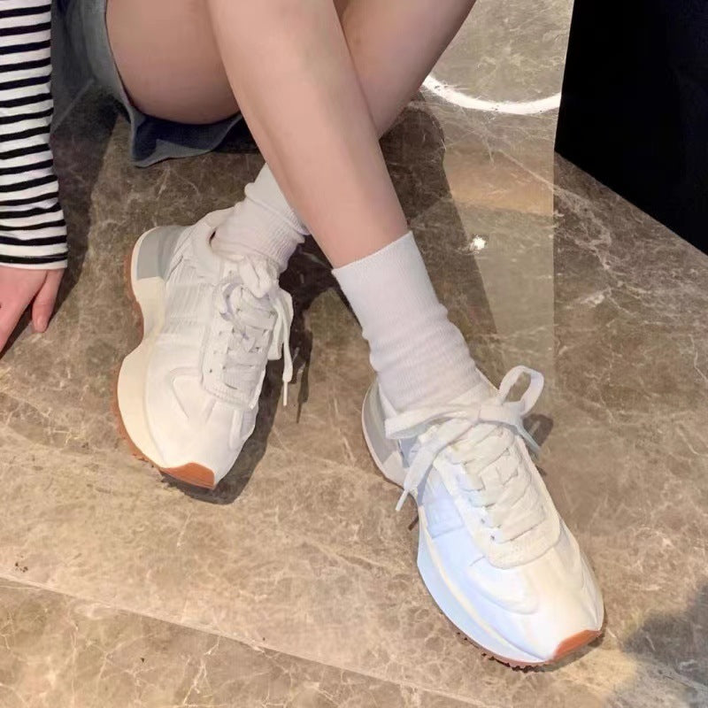 Women's & Men's Platform Dad Heightened Easy Wear White Breathable German Training Summer Women's Casual Shoes